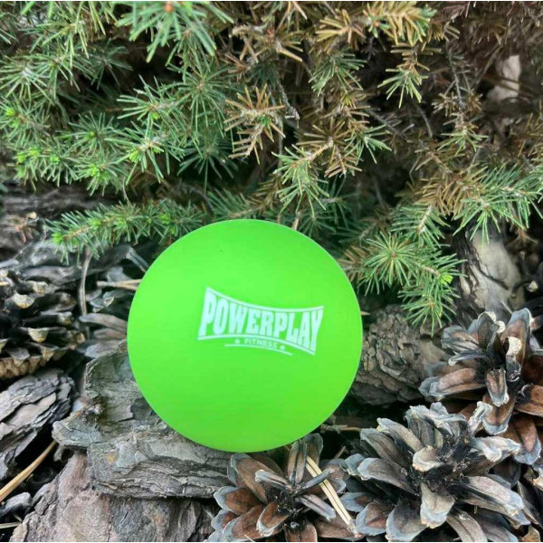 Масажний силіконовий м'яч PowerPlay PP-4354 Silicone Lacrosse Ball (6.3см.) Зелений