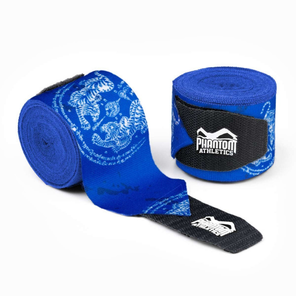 Бинти для боксу Phantom Muay Thai Blue 400cm. (4м.)