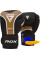 Боксерські рукавиці RDX AURA PLUS T-17 Black Golden 16 унцій (капа в комплекті)