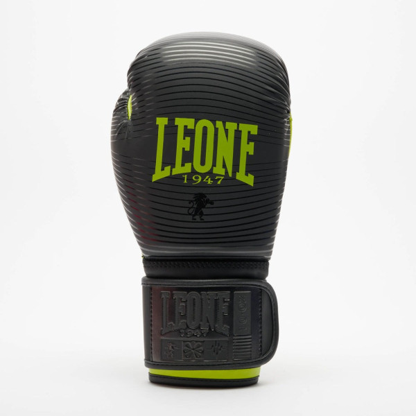 Боксерські рукавиці Leone GN313 WAVES Black 12 унцій (капу в комплекті)