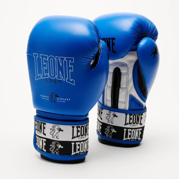 Боксерські рукавиці Leone GN208 ICONIC Blue 12 унцій (бинти 4 м. в комплекті)