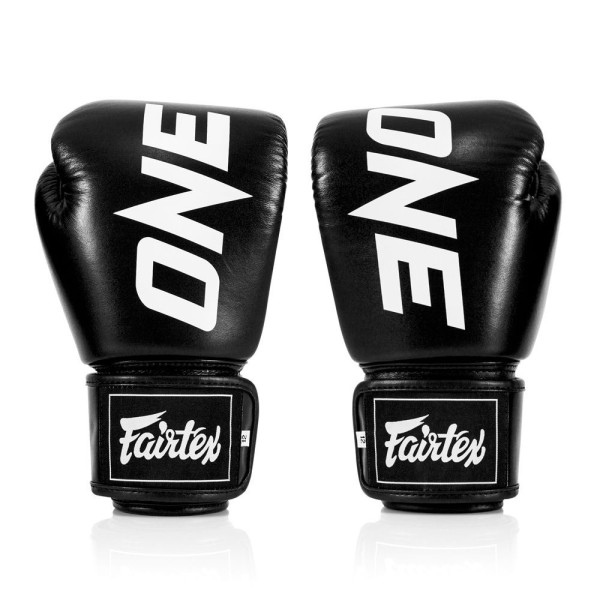 Боксерські рукавиці Fairtex BGV1-ONE (натуральна шкіра) Black 14 унцій