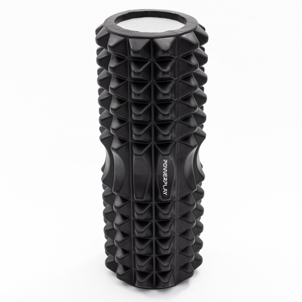 Масажний ролик (роллер) PowerPlay 4405 EVA Massage Roller Чорний (33x12см.)