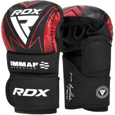 Рукавиці для ММА (Греплінгові рукавички) RDX схвалено IMMAF S Red (капа в комплекті)