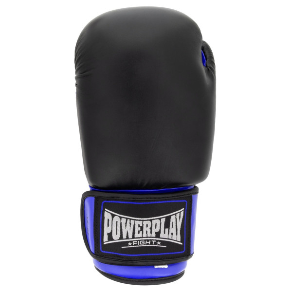 Боксерські рукавиці PowerPlay 3004 Classic Чорно-Сині 10 унцій
