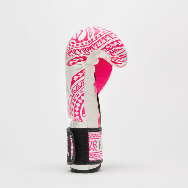 Боксерські рукавиці Leone GN329 HAKA White/Pink 10 унцій