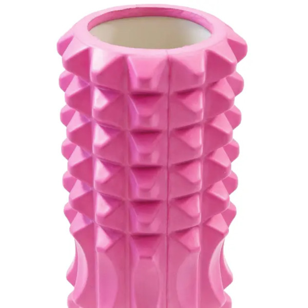 Масажний ролик (роллер) PowerPlay 4405 EVA Massage Рожевий Roller (33x12см.)