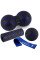 Набір для масажу та йоги PowerPlay PP_4091 EPP (2 м'ячики + валик масажер 15*5,3 см.) Blue + резинка 7,5 кг.