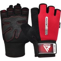 Рукавички для фітнесу RDX W1 HALF RED-S