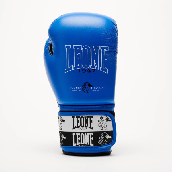 Боксерські рукавиці Leone GN208 ICONIC Blue 16 унцій (бинти 4 м. в комплекті)