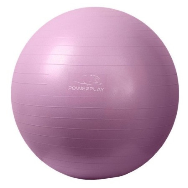 М'яч для фітнесу (фітбол) PowerPlay 4001 Ø75 cm Gymball Фіолетовий + помпа