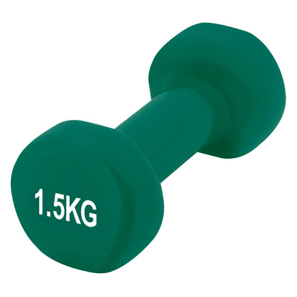 Гантель вінілова PowerPlay 4125 Achilles 2*1,5 кг. Зелені (2шт.)