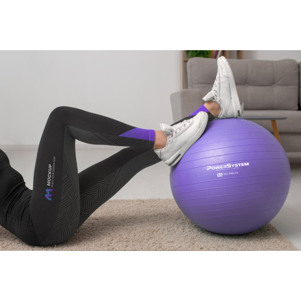 М'яч для фітнесу (фітбол) Power System PS-4011 Ø55 cm PRO Gymball Purple