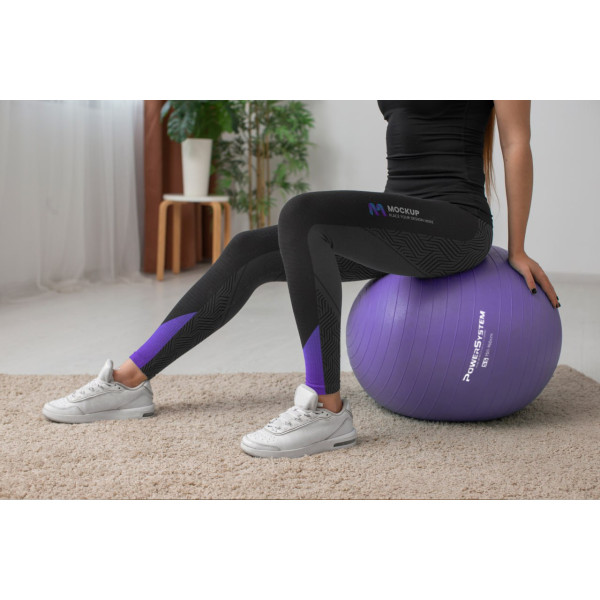 М'яч для фітнесу (фітбол) Power System PS-4011 Ø55 cm PRO Gymball Purple