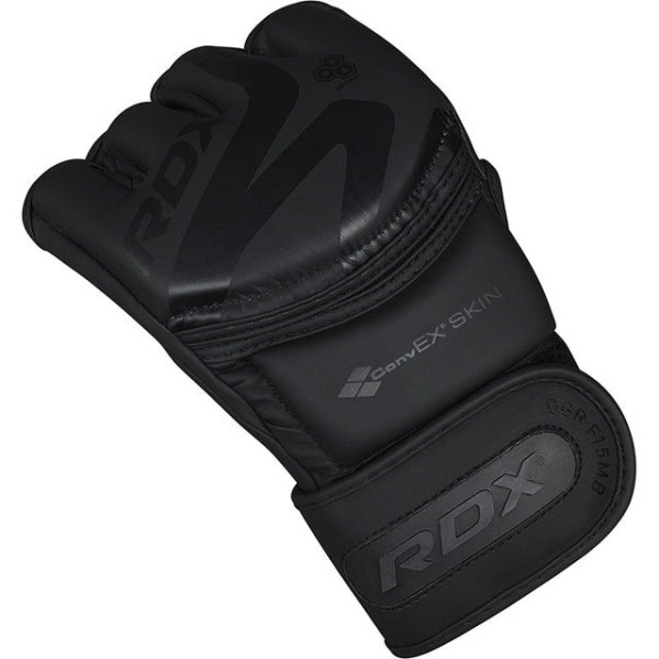 Рукавиці для ММА RDX F15 Noir Matte Black S (капа в комплекті)