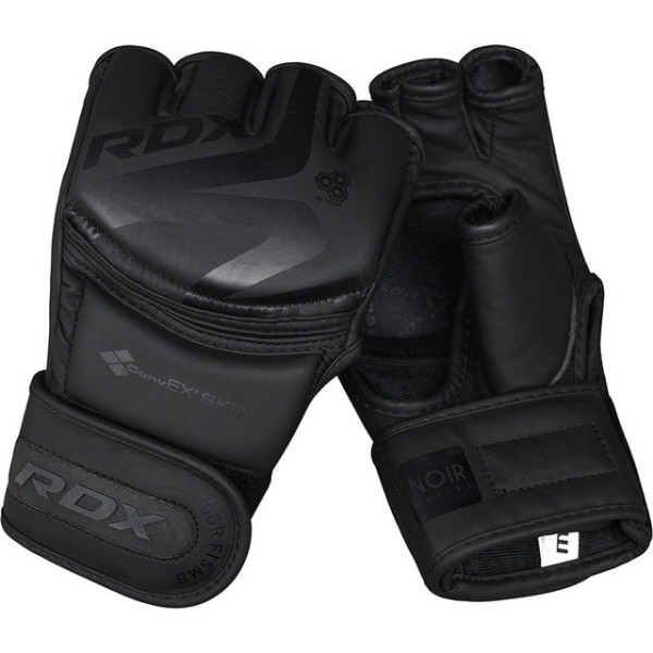 Рукавиці для ММА RDX F15 Noir Matte Black S (капа в комплекті)