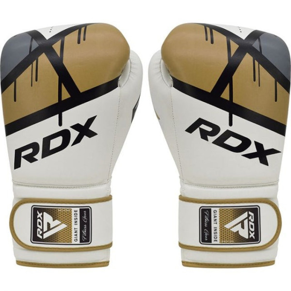 Боксерські рукавиці RDX F7 Ego Golden 12 унцій (капа в комплекті)
