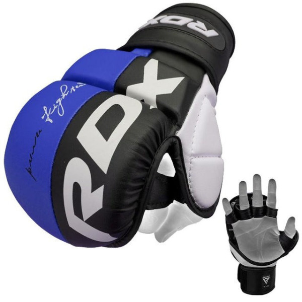 Рукавиці для ММА RDX T6 Plus Rex Blue XL (капа у комплекті)
