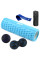 Набір для масажу та йоги PowerPlay PP_4097 (Ролик 30*10 + 2-ва мячі) Blue + резинка 7.5 кг.