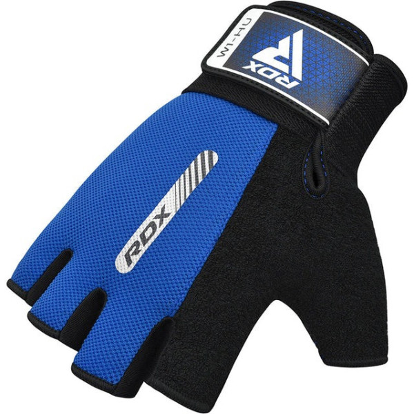 Рукавички для фітнесу RDX W1 HALF BLUE-L