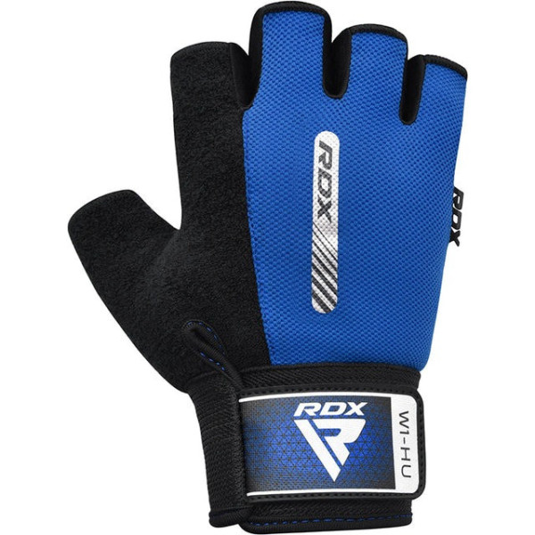 Рукавички для фітнесу RDX W1 HALF BLUE-L