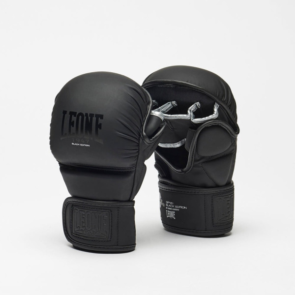 Рукавиці греплінгові для ММА Leone BLACK Edition XL (капа в комплекті)