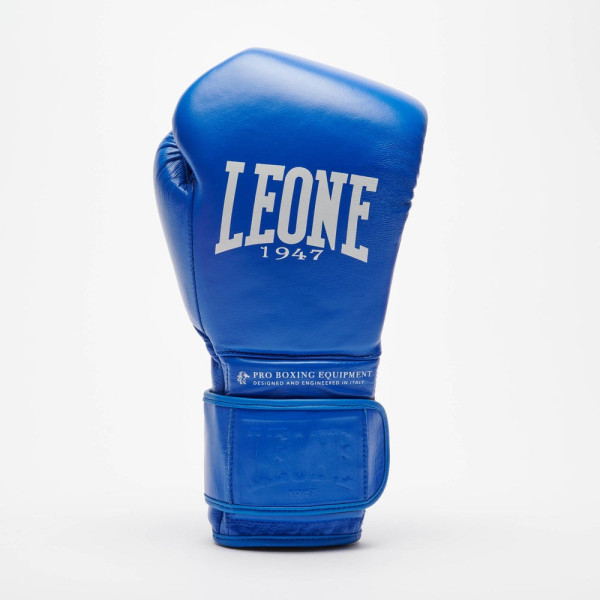 Боксерські рукавиці Leone GN111 THE GREATEST Blue 14 унцій (бинти 4 м. в комплекті)