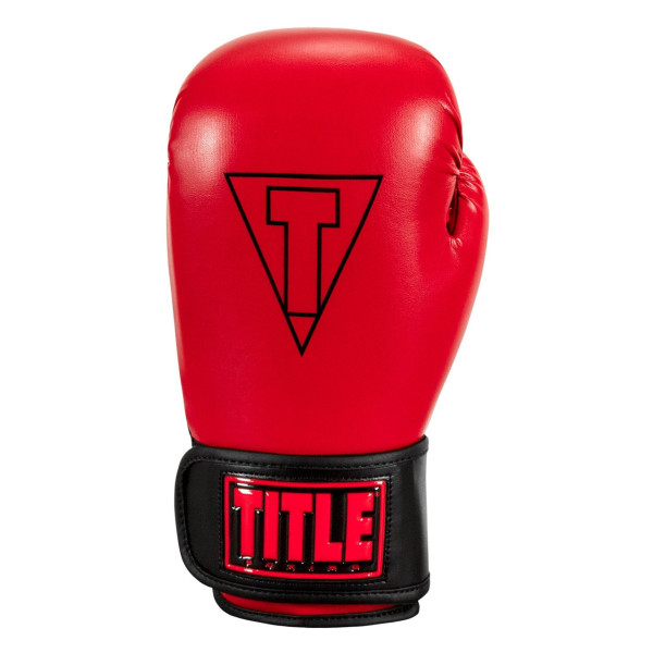 Боксерські рукавиці TITLE Boxing Vegan Gloves Red/Black 16 oz