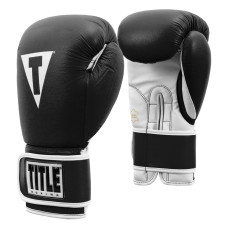 Боксерські рукавиці TITLE Boxing Pro Style Leather Gloves 3.0 Black/White 12 oz