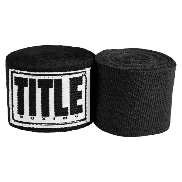 Бинти для боксу TITLE Boxing Mexican Style 180" Black (4.5м.)