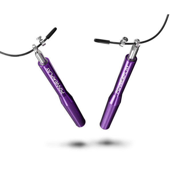 Скакалка швидкісна на підшипниках алюмінієва PowerPlay 4207 Elite Jump Rope Фіолетова (3m.)