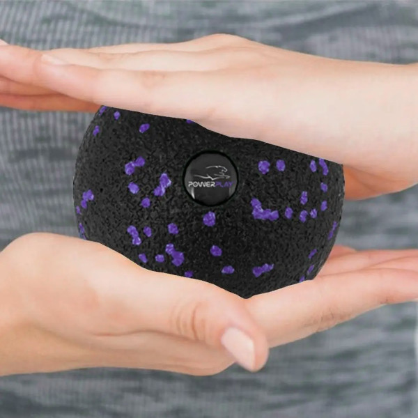 Масажний м'яч PowerPlay PP-4350 Epp Massage Ball (d8) Чорно/Фіолетовий