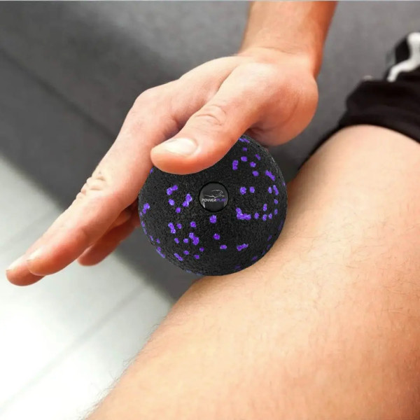 Масажний м'яч PowerPlay PP-4350 Epp Massage Ball (d8) Чорно/Фіолетовий