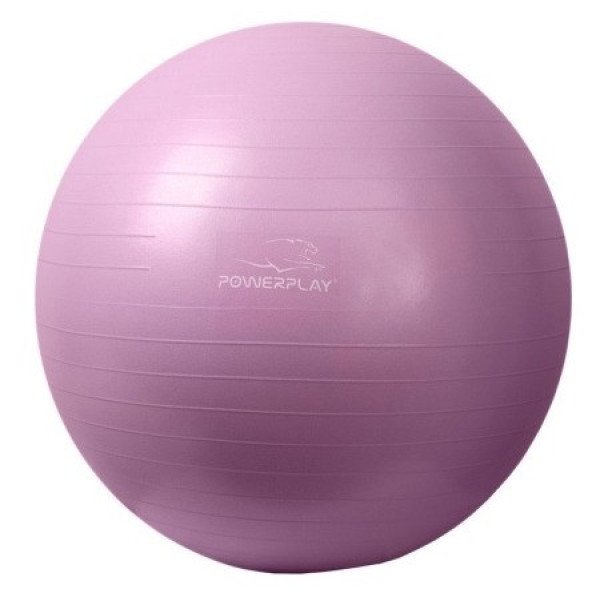 М'яч для фітнесу (фітбол) PowerPlay 4001 Ø75 cm Gymball Фіолетовий + помпа