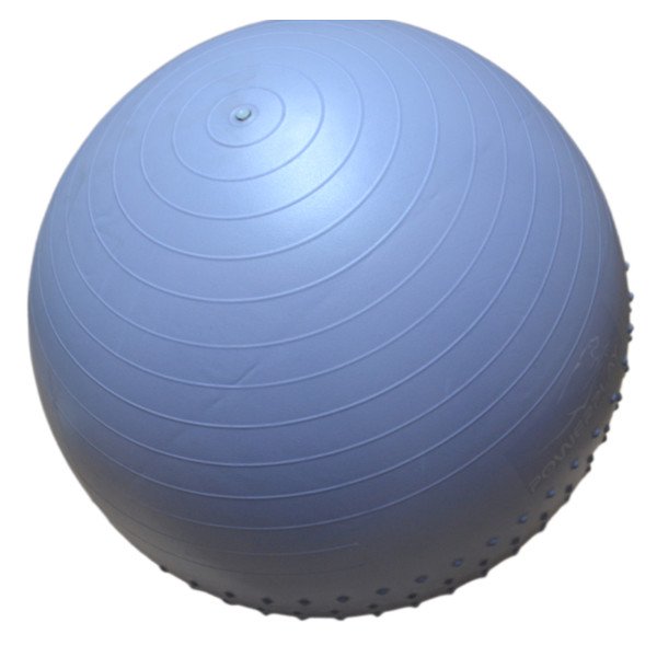М'яч для фітнесу (фітбол) напівмасажний PowerPlay 4003 Ø75 cm Gymball Sky Blue + помпа