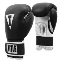 Боксерські рукавиці TITLE Boxing Pro Style Leather Gloves 3.0 Black/White 12 oz
