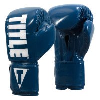 Боксерські рукавиці TITLE Boxing Inferno Intensity Elastic Blue/White / 16 oz