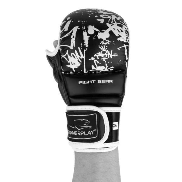Рукавиці для Karate PowerPlay 3092KRT Чорні-Білі XL