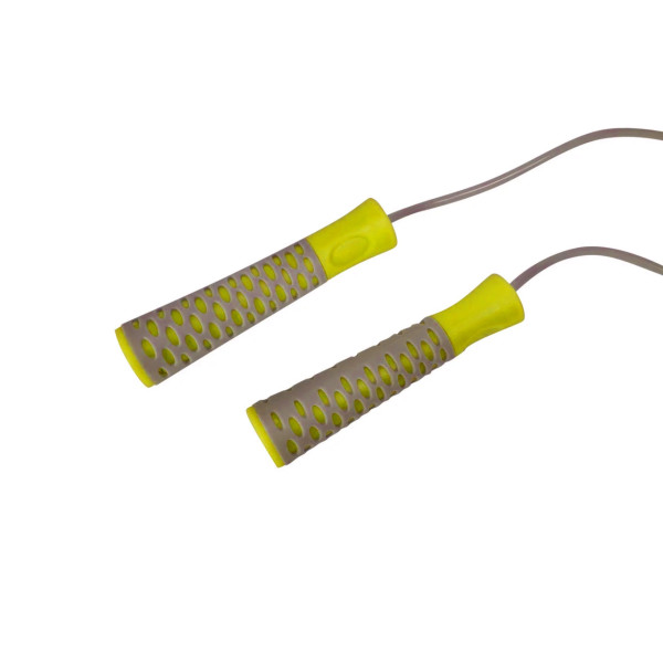 Скакалка PowerPlay 4206 Jump Rope PRO+ Сіро-жовта (2,75m.)