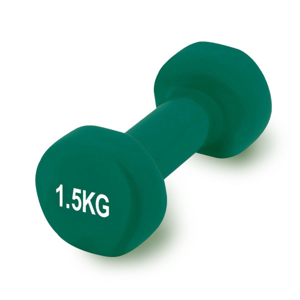 Гантель вінілова PowerPlay 4125 Achilles 1.5 кг. Зелена (1шт.)