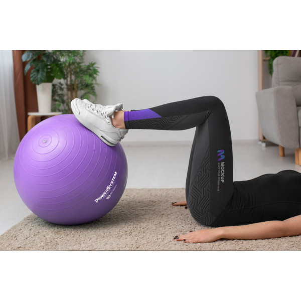 М'яч для фітнесу (фітбол) Power System PS-4013 Ø75 cm PRO Gymball Purple
