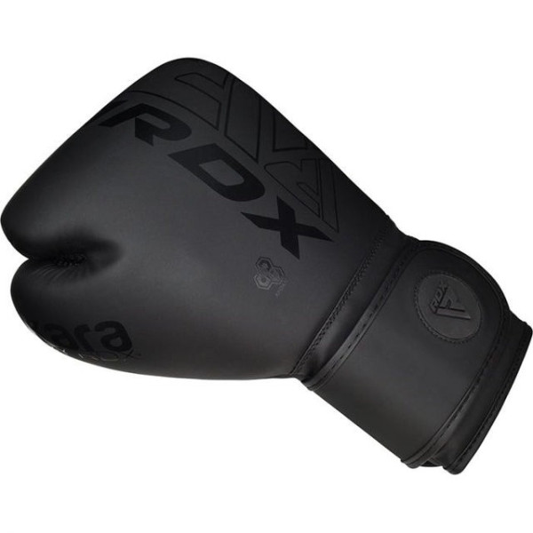Боксерські рукавиці RDX F6 Kara Matte Black 16 унцій (капа в комплекті)
