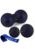 Набір для масажу та йоги PowerPlay PP_4092 EPP (Комплект з 3 штук) Blue + резинка 7,5 кг.