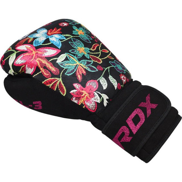 Боксерські рукавиці RDX FL-3 FLORAL BLACK-12 унцій (капа в комплекті)