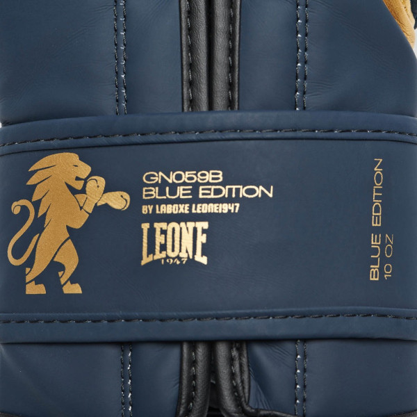 Боксерські рукавиці Leone GN059B Blue Edition 10 унцій (капу в комплекті)