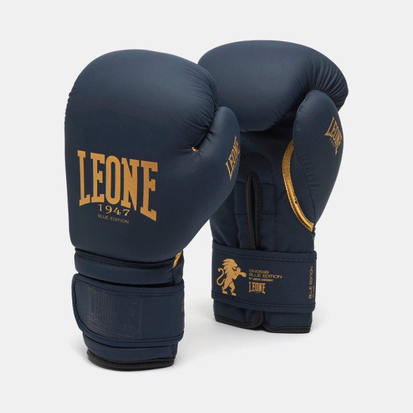 Боксерські рукавиці Leone GN059B Blue Edition 10 унцій (капу в комплекті)