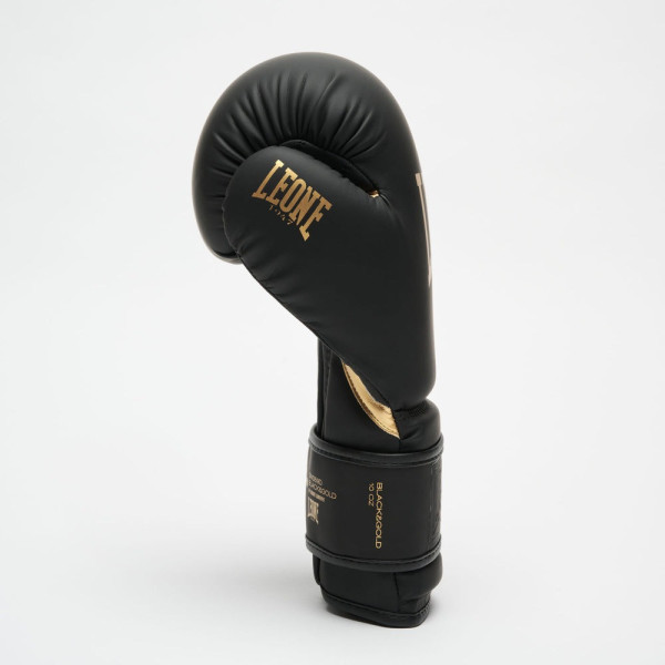 Боксерські рукавиці Leone GN059D Black/Gold 14 унцій (капу в комплекті)