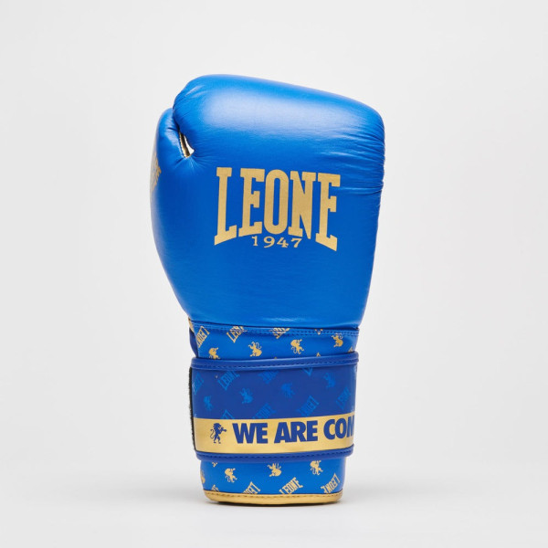 Боксерські рукавиці Leone GN220 DNA Blue 12 унцій (бинти 4 м. в комплекті)