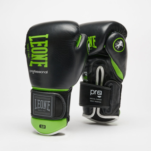 Боксерські рукавиці Leone GN115 PROFESSIONAL 2 Black 14 унцій (бинти 4 м. в комплекті)