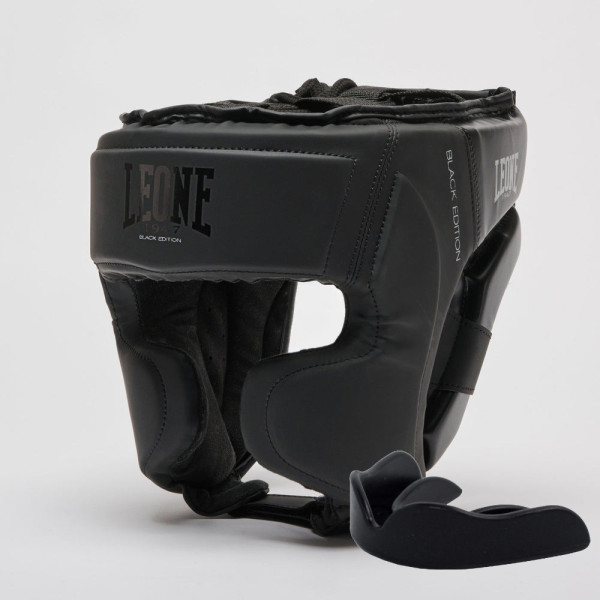 Боксерський шолом Leone CS435 BLACK Edition M (капа у комплекті)